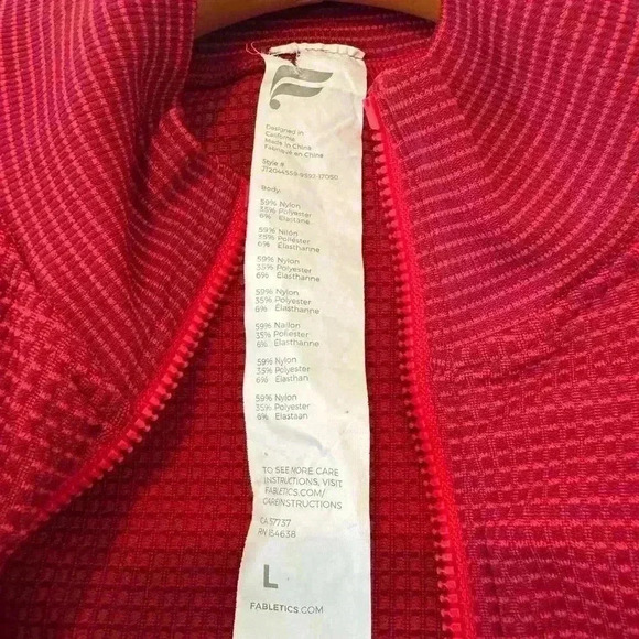 Fabletics Jenny Seamless Cropped Zip Jacket L used like a New - Picture 3 of 5